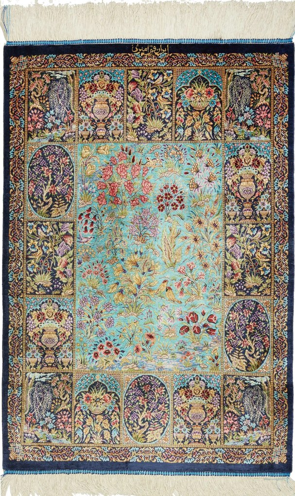 Ghom Tappeto persiano 90x60 (Iran) Annodato A Mano