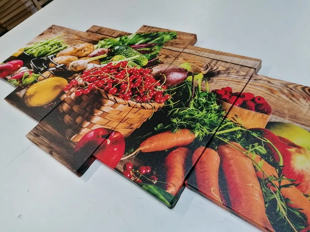 Quadri 5 pezzi – Frutta e verdura fresca