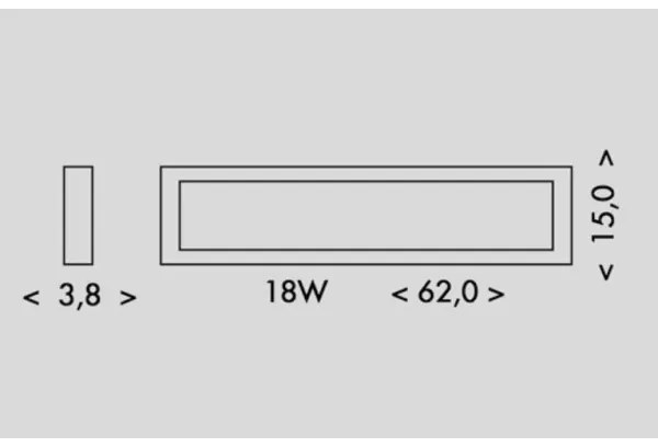 Ecolite TL1901-18W/BI- Plafoniera LED PILO LED/18W/230V 4100K 62 cm bianco