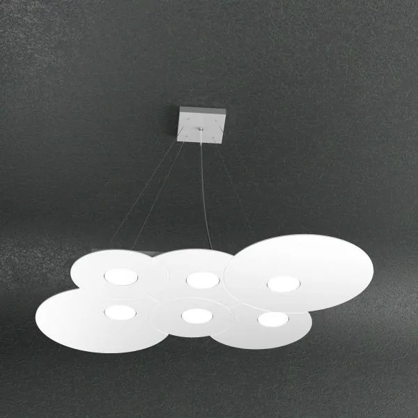 Cloud sospensione 6 luci bianco 1128-s6 r-bi