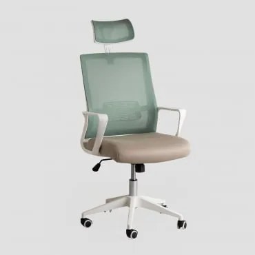 Sedia Da Ufficio Con Ruote E Braccioli Teill Colors Celadon - Beige Lino - Sklum