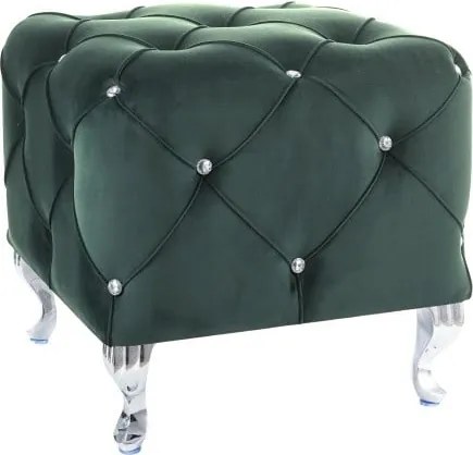 Sgabello Hestia K in velluto verde Blu78