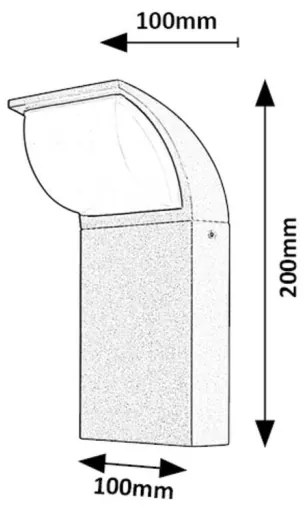 Rabalux 7166 - Lampada da parete esterna HONGKONG LED 9W 230V IP65