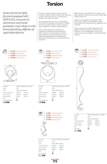 Redo 01-1886 - Plafoniera LED dimmerabile TORSION LED/29W/230V bianca