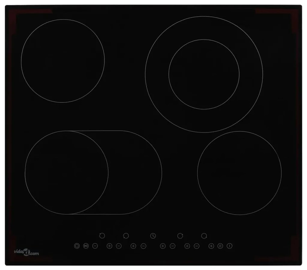 Piano Cottura İn Ceramica Con 4 Zone E Controlli Touch 6600 W /
