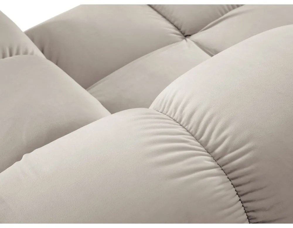 Divano componibile beige con rivestimento in velluto 188 cm Bellis – Micadoni