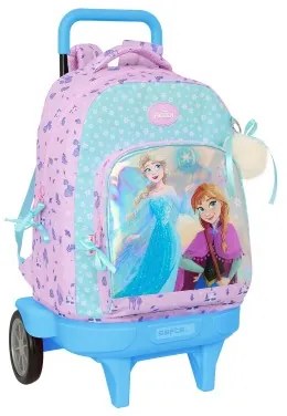 Trolley per la Scuola Frozen Cool days Violetta Blu cielo 33 x 45 x 22 cm