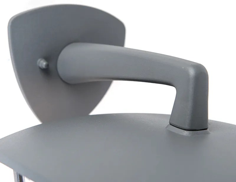 Lanterna da parete classica per esterni con luce verso il basso grigio scuro IP44 - Platar