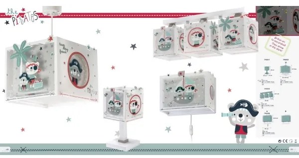 Dalber D-74551 - Lampada da tavolo per bambini PIRATES 1xE14/40W/230V