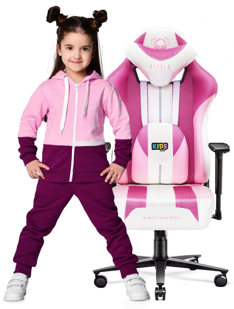 Sedia Da Gaming Diablo X-Player 2.0 In Materiale Kids Size: Marshmallow Pink