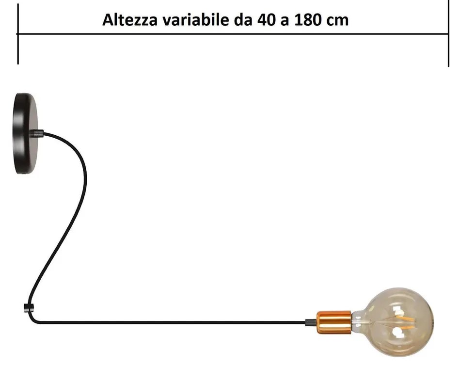 Lampadario Spark 1 Black