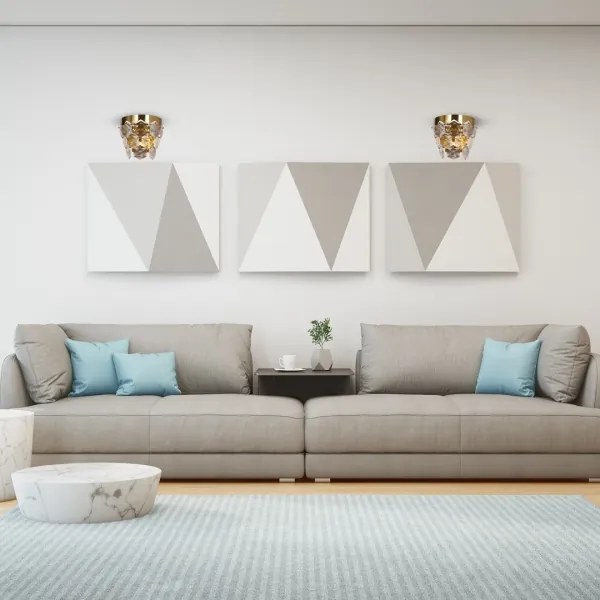 Applique di cristallo GRACE 2xE14/40W/230V oro