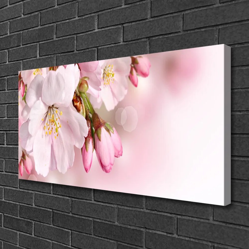 Foto quadro su tela Fiori Sul Muro 100x50 cm