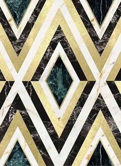Mindthegap Carta da parati Diamonds - Diamonds in Brass