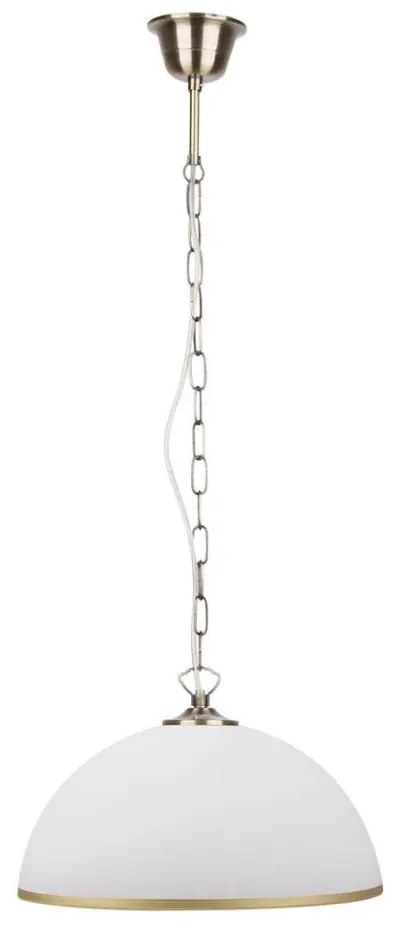 Lampadario a sospensione con catena SUGAR 1xE27/60W/230V bianco/oro