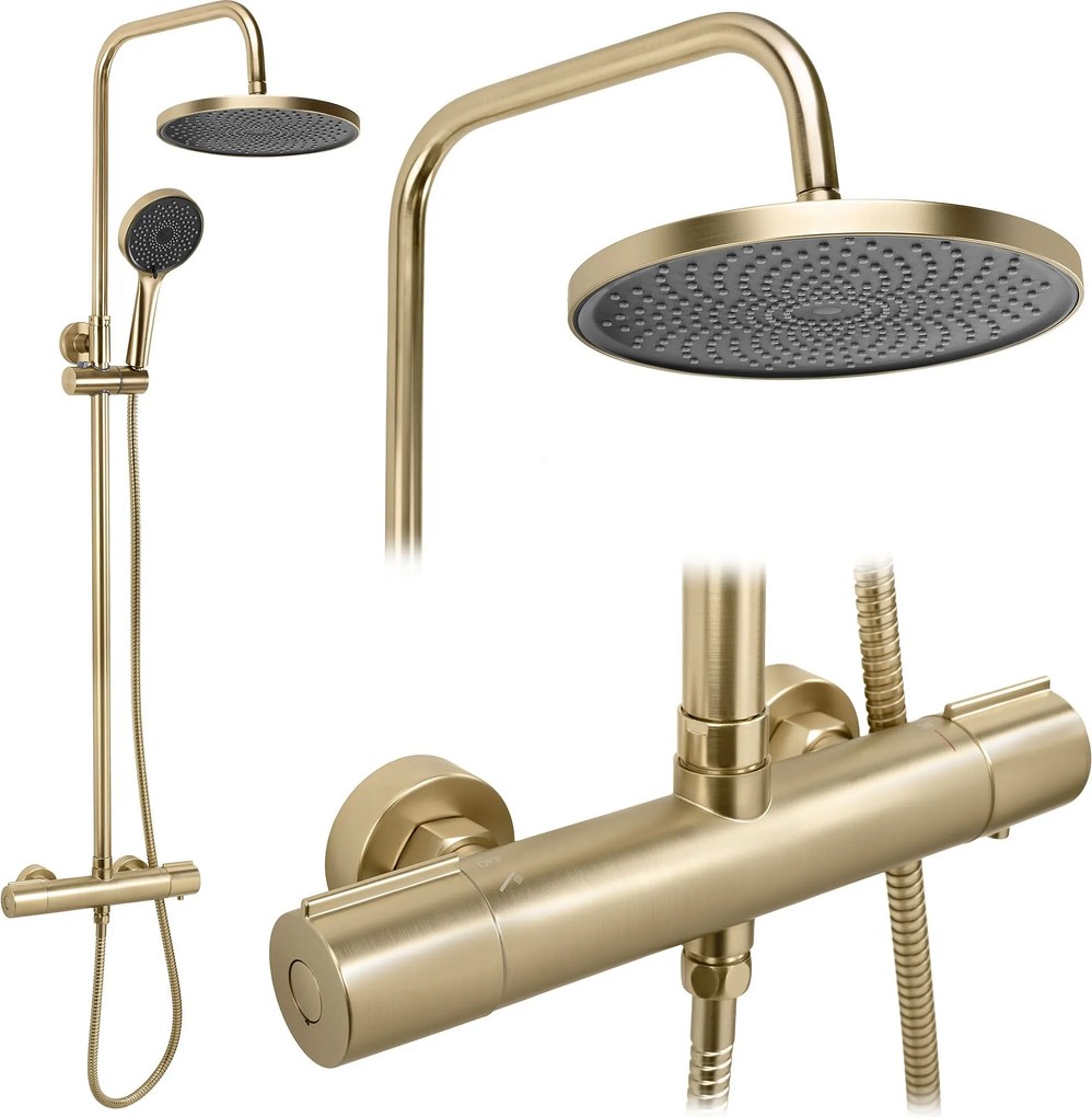 Set doccia Rea Avanti Brush Gold