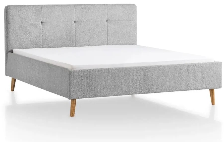 Letto matrimoniale imbottito grigio chiaro rete non inclusa 140x200 cm Smart – Meise Möbel