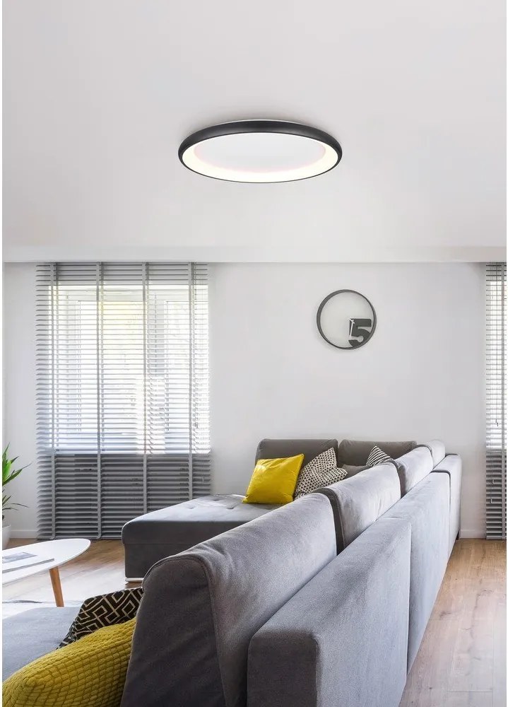 Plafoniera a LED dimmerabile nera Cardona - Trio