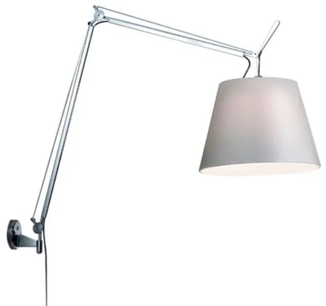 Tolomeo Mega Applique da Parete con Dimmer Ø320 Alu/Grigio - Artemide