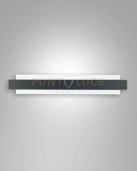 Regolo applique nera a led 3000k - 21w - 2150 lm dimmerabile in met...