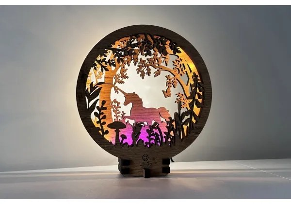 Li-Go 23568/DUB2 - Lampada decorativa da tavolo dimmerabile a LED/12W/230V 20x22 cm rovere