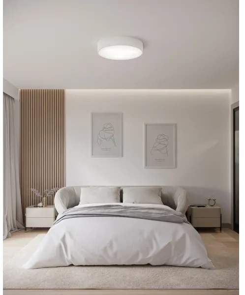 Brilagi - Plafoniera con sensore CLARE 3xE27/40W/230V diametro 40 cm bianco