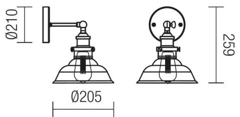 Redo 01-1026 - Applique SAVILLE 1xE27/42W/230V
