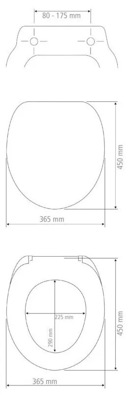 Sedile per WC , 36,5 x 45 cm Polar - Wenko