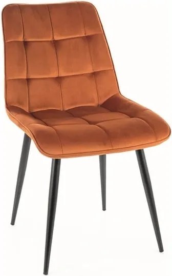 Sedia Chic velluto velluto cannella Blu4215