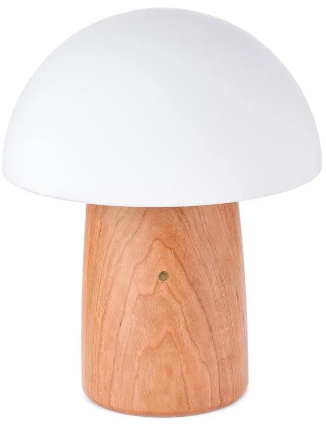 Lampada da tavolo dimmerabile in colore naturale con paralume in vetro (altezza 32 cm) Alice - Gingko
