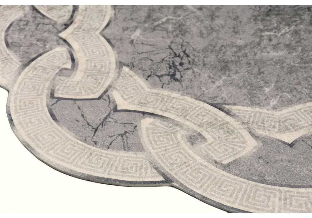 Tappeto rotondo grigio ø 80 cm - Vitaus