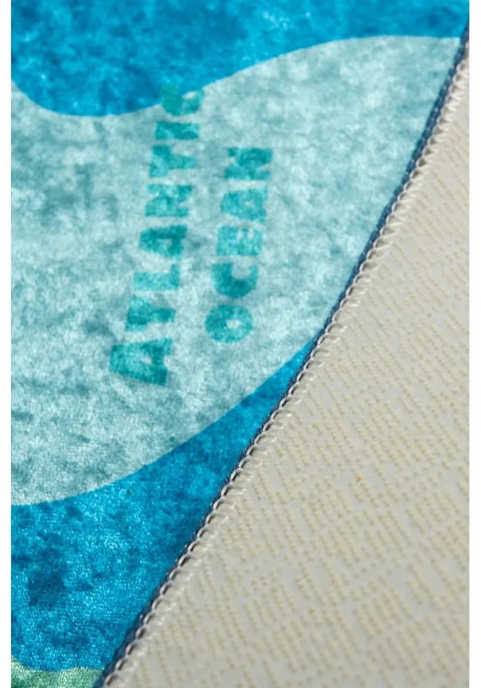 Tappeto antiscivolo blu per bambini , 100 x 160 cm Map - Conceptum Hypnose