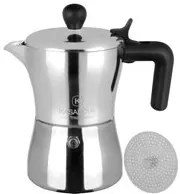 Caffettiera K line con adattatore - da 3 tazze, design Luca Traz