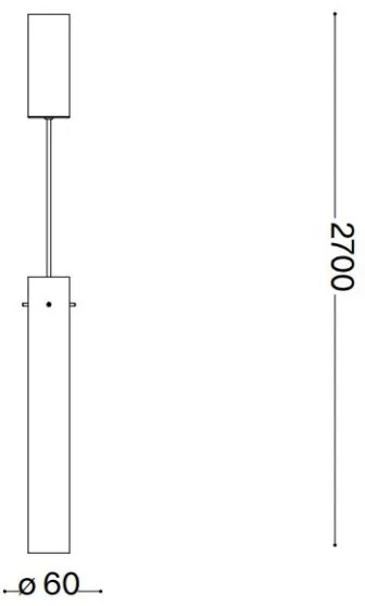 Ideal Lux - Lampadario LED a sospensione con filo FLAM LED/10W/230V diametro 6 cm CRI 90 grigio