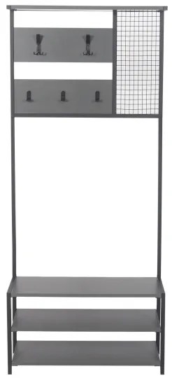 Parete ingresso NOMAD 182x78 cm nero/antracite