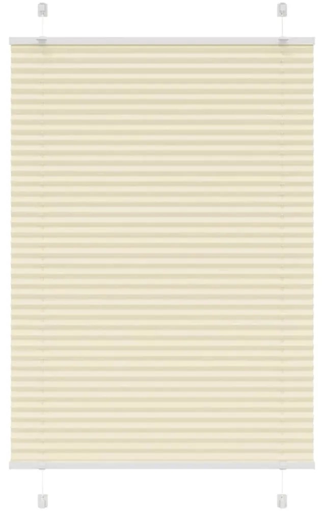 Tenda Plissettata Crema 100x100 Cm Larghezza Tessuto 99,4 Cm /