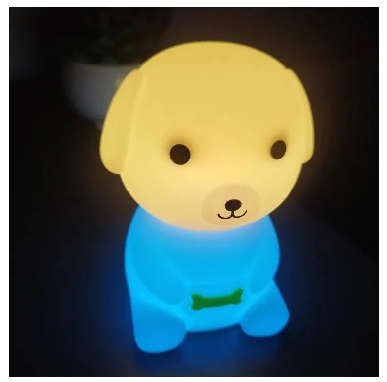 Lampada notturna ricaricabile per bambini LED RGB dimmerabile LED/2,5W/5V 3000K 1200 mAh cane
