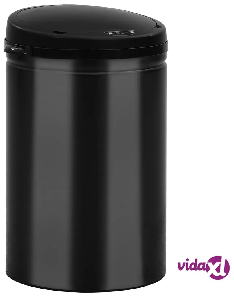 vidaXL Pattumiera Automatica con Sensore 30 L Acciaio al Carbonio Nero