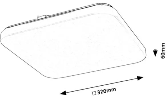 Rabalux 71108 - Plafoniera LED VENDEL 18W 230V 3000K 32x32 cm
