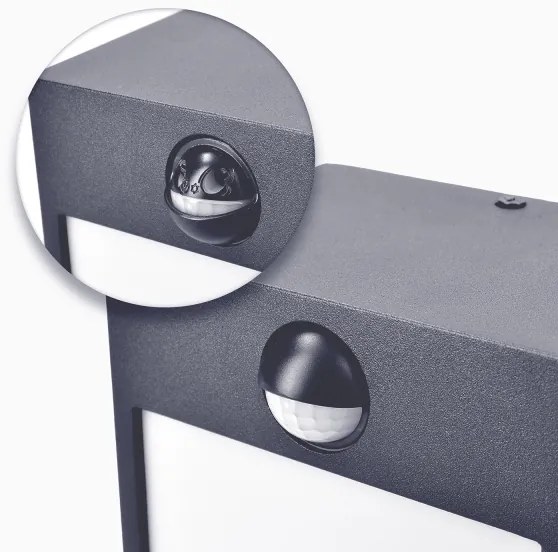 Brilagi-LED Lampada da parete esterna con sensore TERNI LED/12W/230V antr. IP44