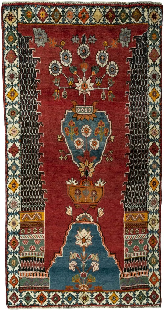 Gabbeh Tappeto persiano 220 x 110 Rosso (Iran) Annodato A Mano