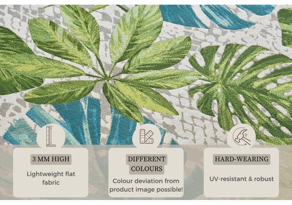 Tappeto da esterno verde/turchese 200x285 cm Flair – Hanse Home