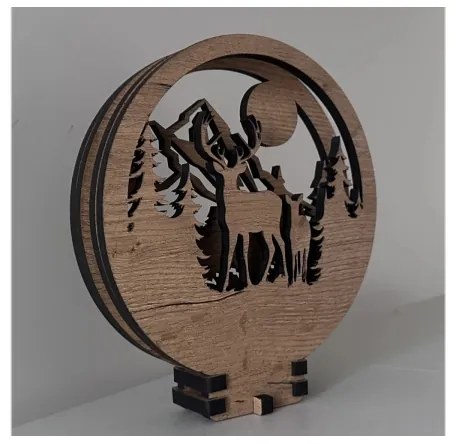 Li-Go 23592/DUB2 - Lampada da tavolo decorativa dimmerabile a LED, 12W/230V, 20x22 cm, rovere