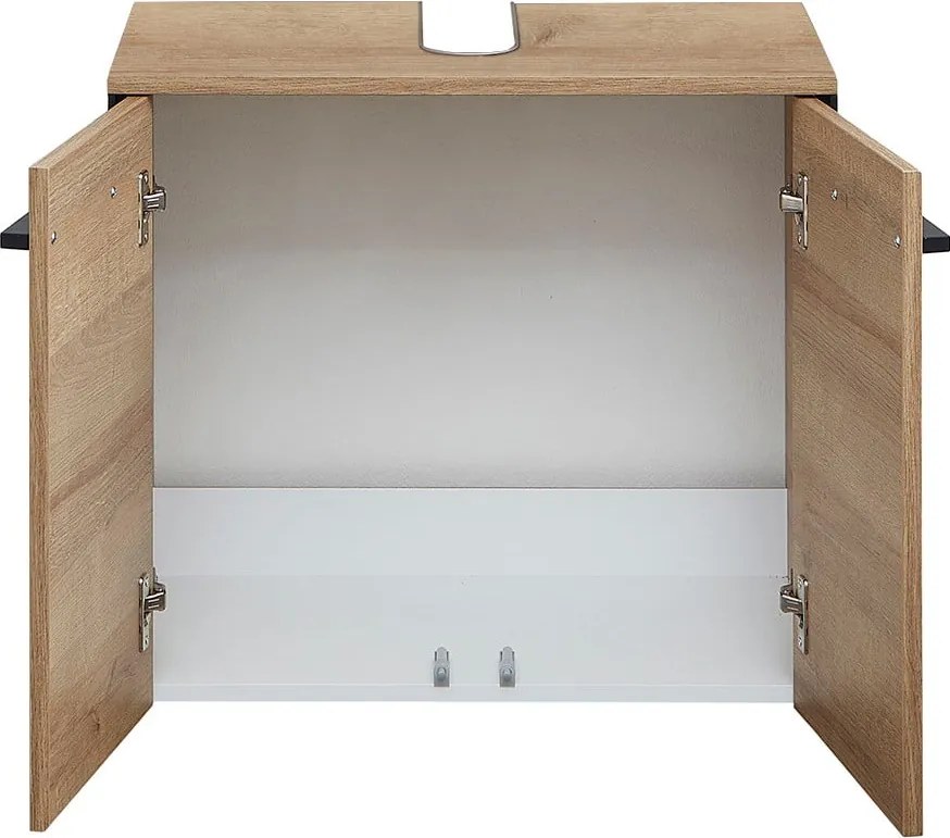 Mobile da lavabo di colore naturale con effetto rovere da appendere 53x60 cm Quickset 395 – Pelipal