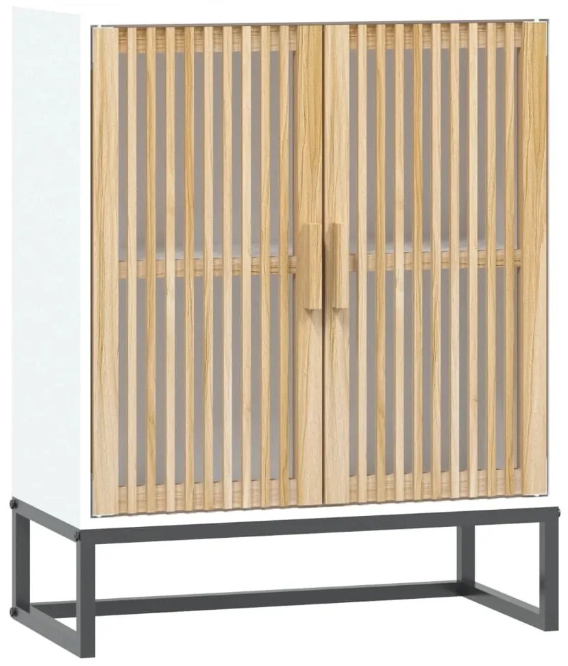 Credenza bianca 60x30x75 cm in legno multistrato