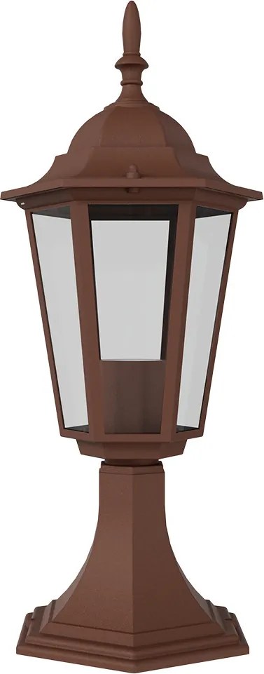 Paletto Lanterna Vintage 40cm E27 IP54 Corten - Serie Tosca