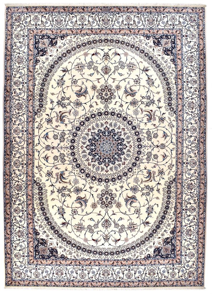Nain Tappeto persiano 270x380 Beige (Iran) Annodato A Mano