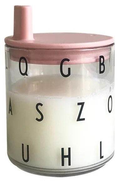 Tazza per bebè rosa Cresci con la tua tazza Grow with Your Cup - Design Letters