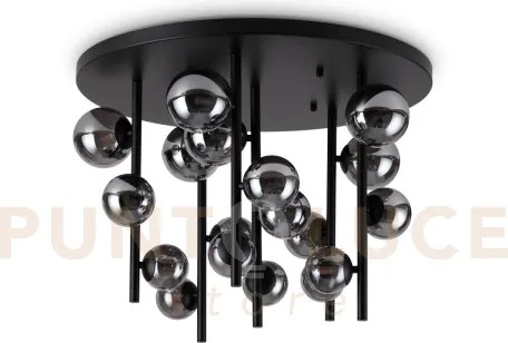 Perlage lampadario da soffitto 18 luci attacco g9 fume' lampadine i...