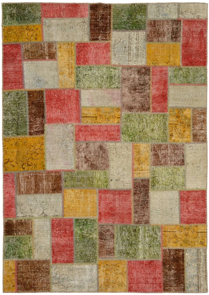 Patchwork Tappeto 180 x 250 Rosa (Iran) Annodato A Mano